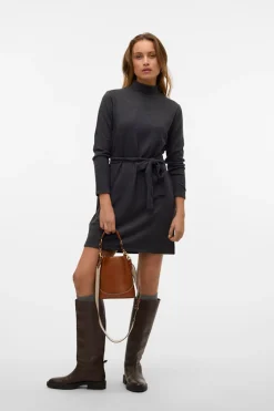 Vero Moda Vestido corto de punto Negro Discount