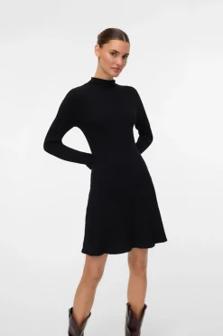 Vero Moda Vestido corto de punto Negro Best