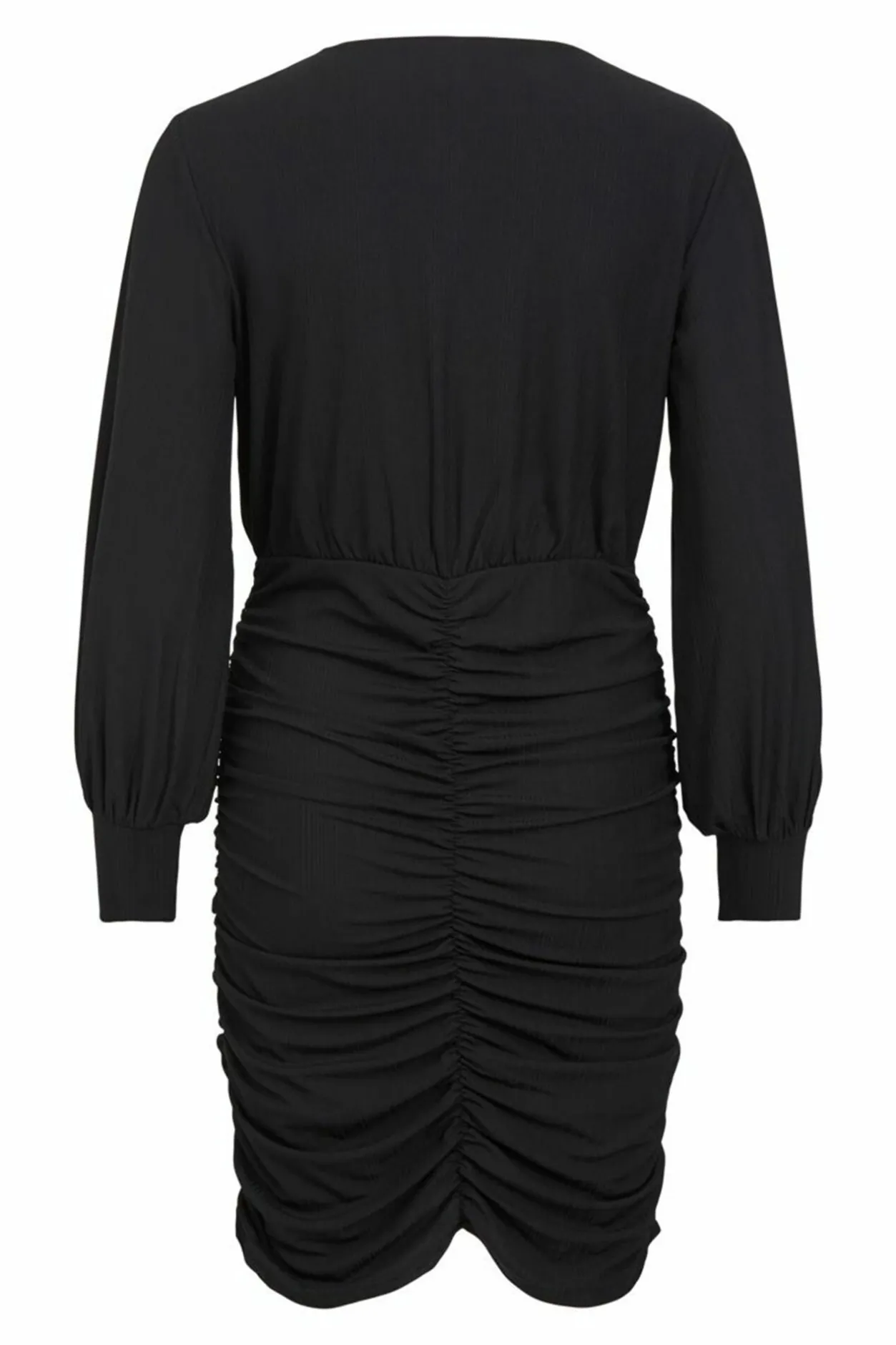 Vila Vestido corto entallado fruncido Negro Best