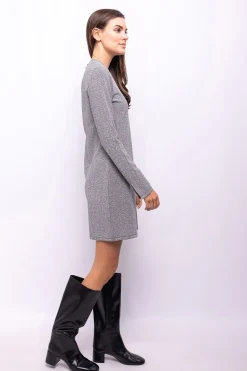 Object Vestido corto glitter Gris Discount