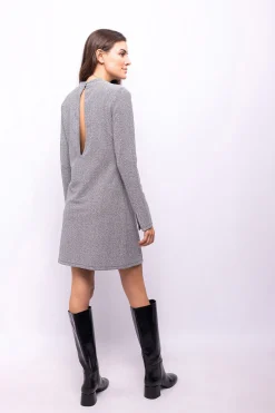 Object Vestido corto glitter Gris Discount