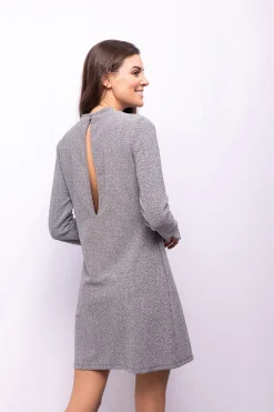 Object Vestido corto glitter Gris Discount