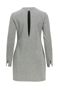 Object Vestido corto glitter Gris Discount