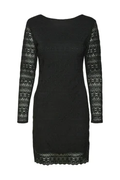 Vero Moda Vestido corto manga larga Negro