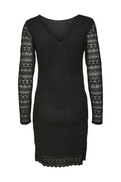 Vero Moda Vestido corto manga larga Negro