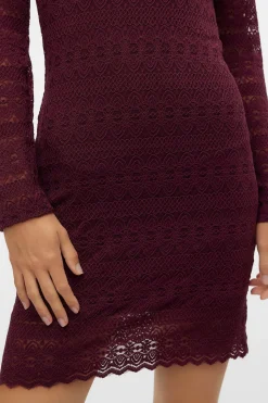 Vero Moda Vestido corto manga larga Morado Best