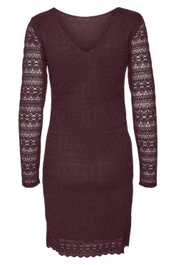 Vero Moda Vestido corto manga larga Morado Best