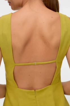 Vero Moda Vestido corto manga sisa Dorado Discount