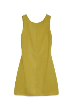 Vero Moda Vestido corto manga sisa Dorado Discount
