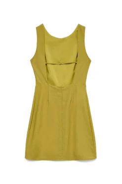 Vero Moda Vestido corto manga sisa Dorado Discount