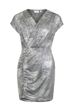Vila Vestido corto metalizado Gris