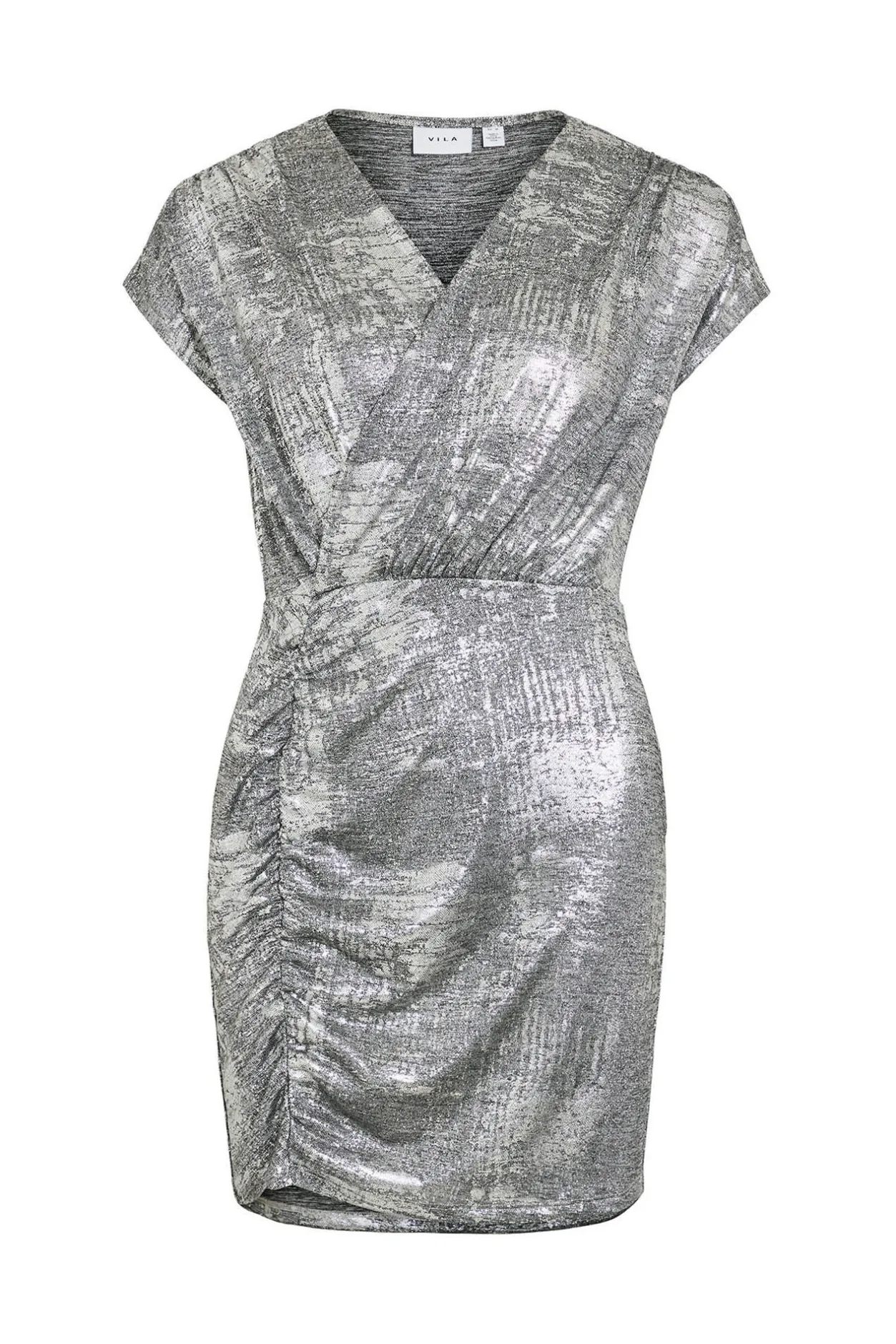 Vila Vestido corto metalizado Gris