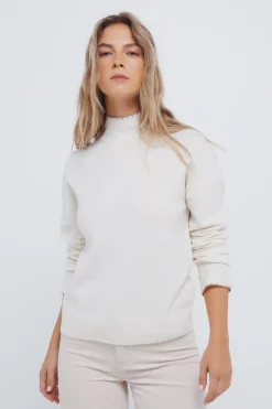 Springfield Vestido corto punto cable knit nude Best