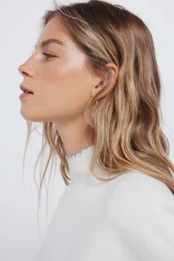 Springfield Vestido corto punto cable knit nude Best