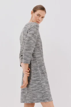 Cortefiel Vestido corto tweed Gris