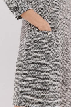 Cortefiel Vestido corto tweed Gris