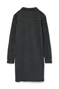 Vero Moda Vestido corto vaquero manga larga Negro Clearance