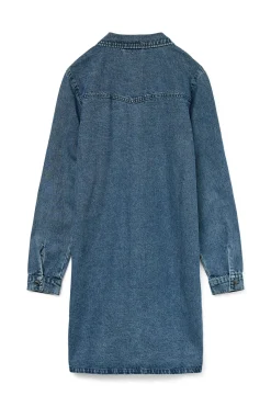 Vero Moda Vestido corto vaquero manga larga Azul Hot