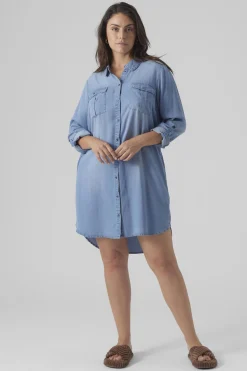 Vero Moda Curve Vestido corto vaquero talla grande Azul Online