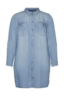 Vero Moda Curve Vestido corto vaquero talla grande Azul Online