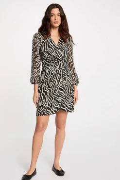 Morgan Vestido cruzado estampado Multicolor Best