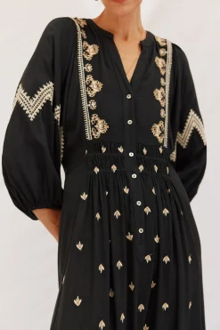 Cortefiel Vestido cuello redondo Gris Discount