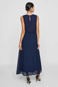Vila Vestido de fiesta largo Azul marino Outlet