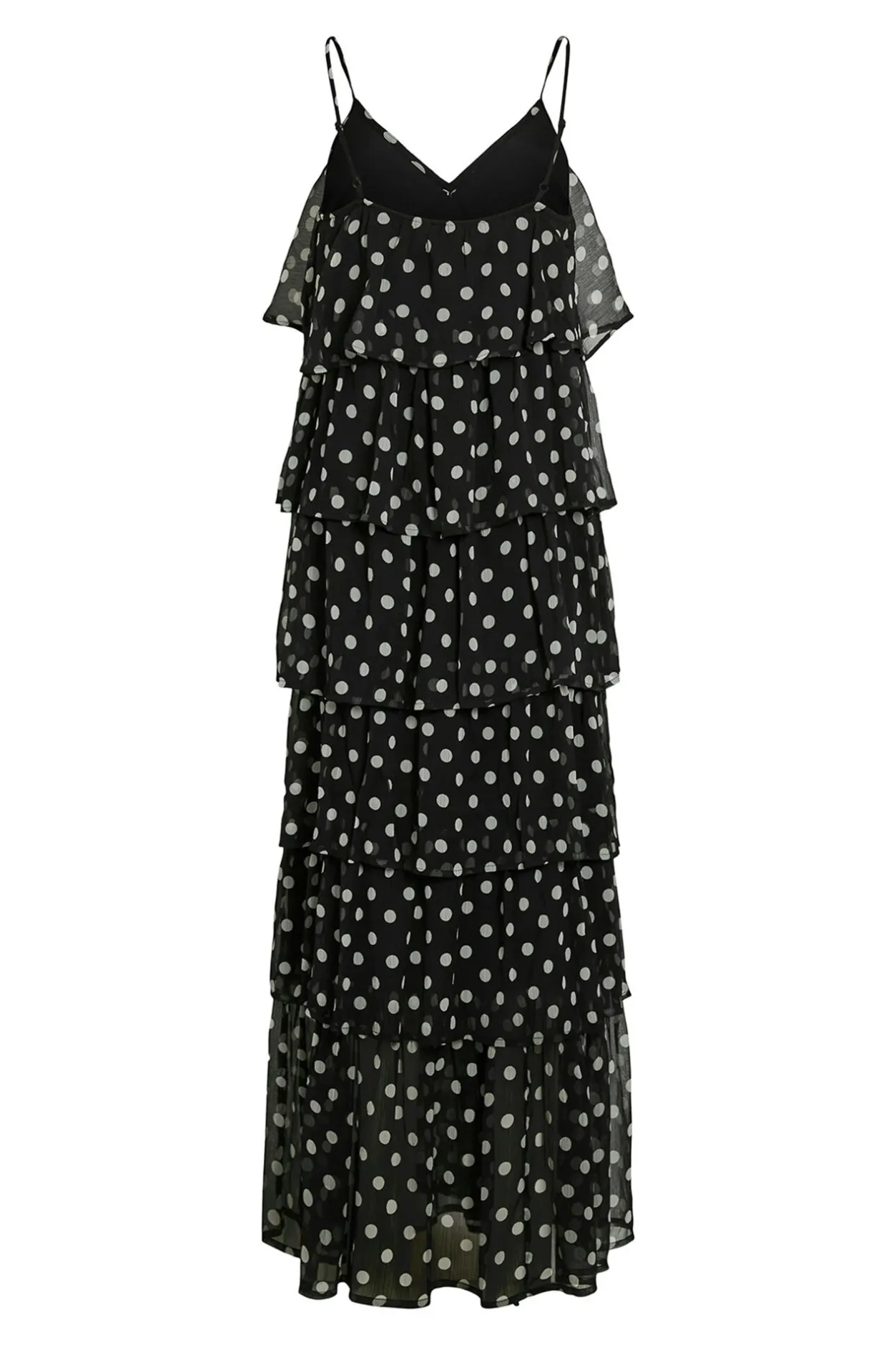 Vila Vestido de gasa con lunares Negro Outlet