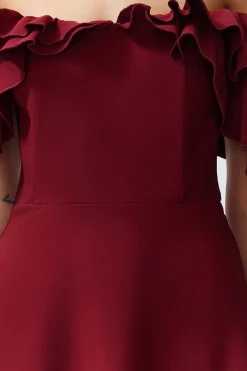 Trendyol Vestido de noche burdeos Sale