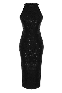 Trendyol Vestido de noche negro Clearance