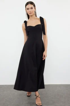 Trendyol Vestido de noche negro Sale