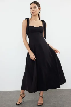 Trendyol Vestido de noche negro Sale