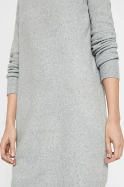 Vero Moda Vestido de punto con cuello redondo Gris Online