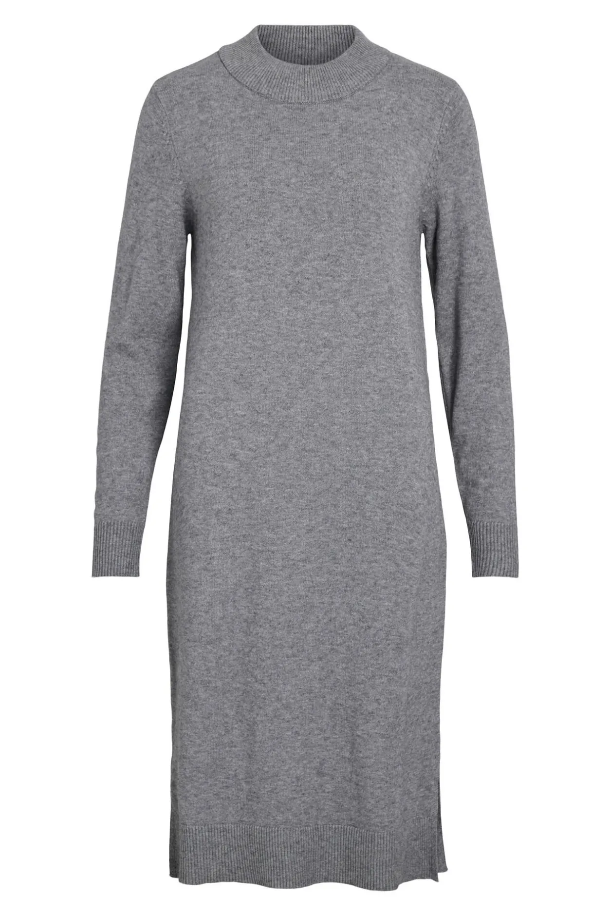 Vila Vestido de punto con viscosa Gris Hot