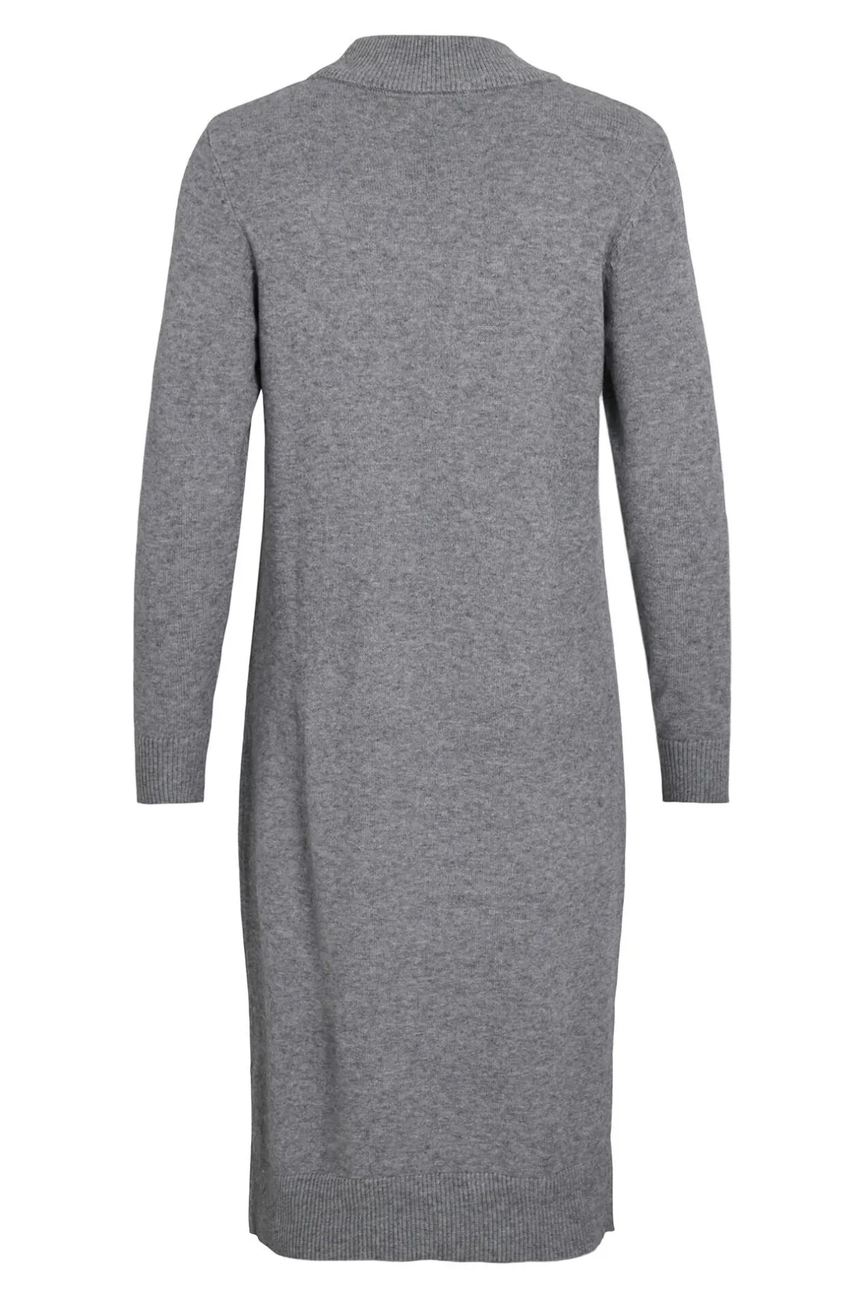 Vila Vestido de punto con viscosa Gris Hot