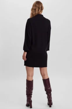 Vero Moda Vestido de punto corto manga larga Negro New
