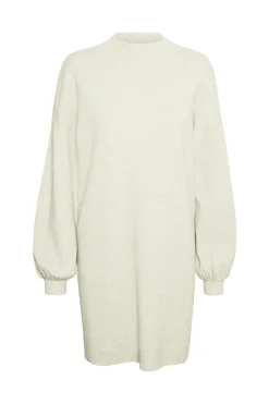 Vero Moda Vestido de punto corto manga larga Beige Online