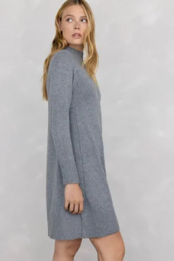 Pedro del Hierro Vestido de punto costura central lana Gris Best