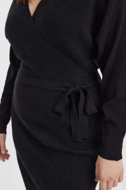 Vero Moda Curve Vestido de punto cruzado talla grande Negro New