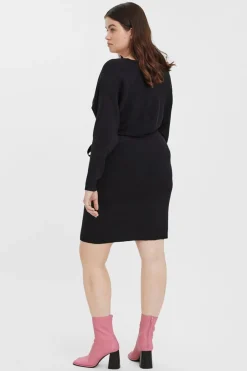 Vero Moda Curve Vestido de punto cruzado talla grande Negro New
