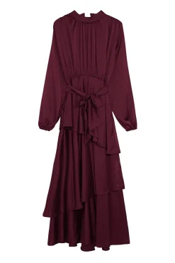 Trendyol Vestido de satén marr&oacute;n Sale