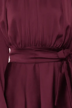 Trendyol Vestido de satén marr&oacute;n Sale