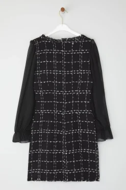 Trendyol Vestido de tweed negro Online