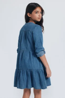 Springfield Kids Vestido DENIM niña azul Outlet