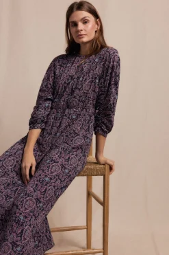 Slowlove Vestido estampado Estampado morado Outlet