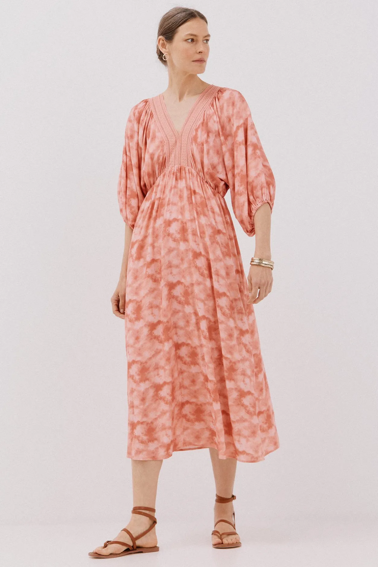 Cortefiel Vestido estampado Multicolor Clearance