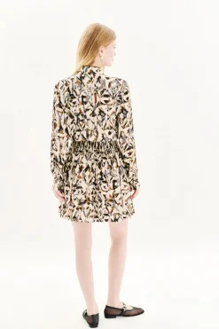 Caroll Vestido estampado 100% viscosa Estampado beige