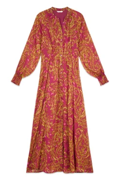 Slowlove Vestido estampado fluido Estampado rojo Online