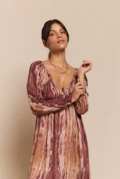 Slowlove Vestido estampado frunces Multicolor Discount