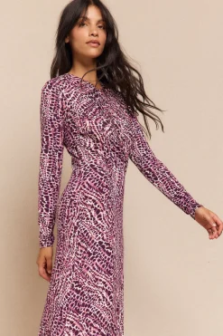 Slowlove Vestido estampado frunces Multicolor Online